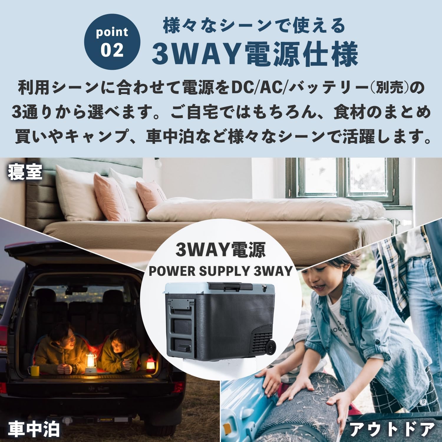 冷凍も保温もOK。防災・車中泊・キャンプで頼れるポータブル保冷温庫