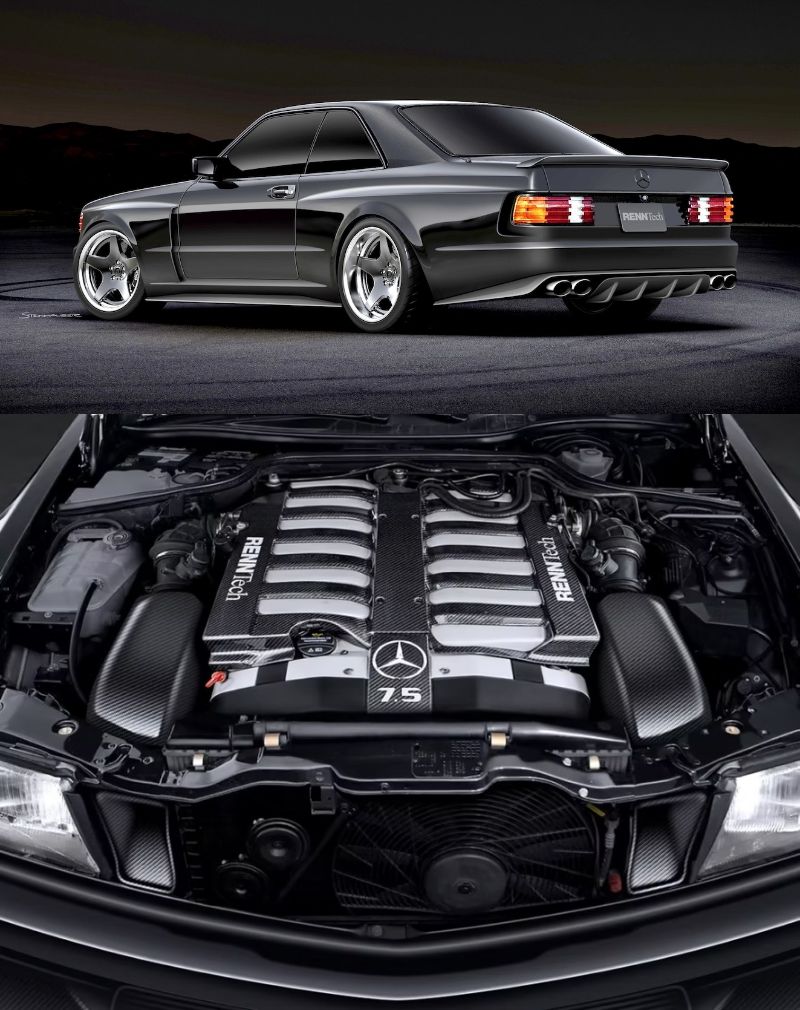 ベンツ140S-V12エンジンタイプリサイクル-レストア-ベース書類あり ガソリン・エンジンの極致。V12エンジン搭載の魔改造メルセデス爆誕