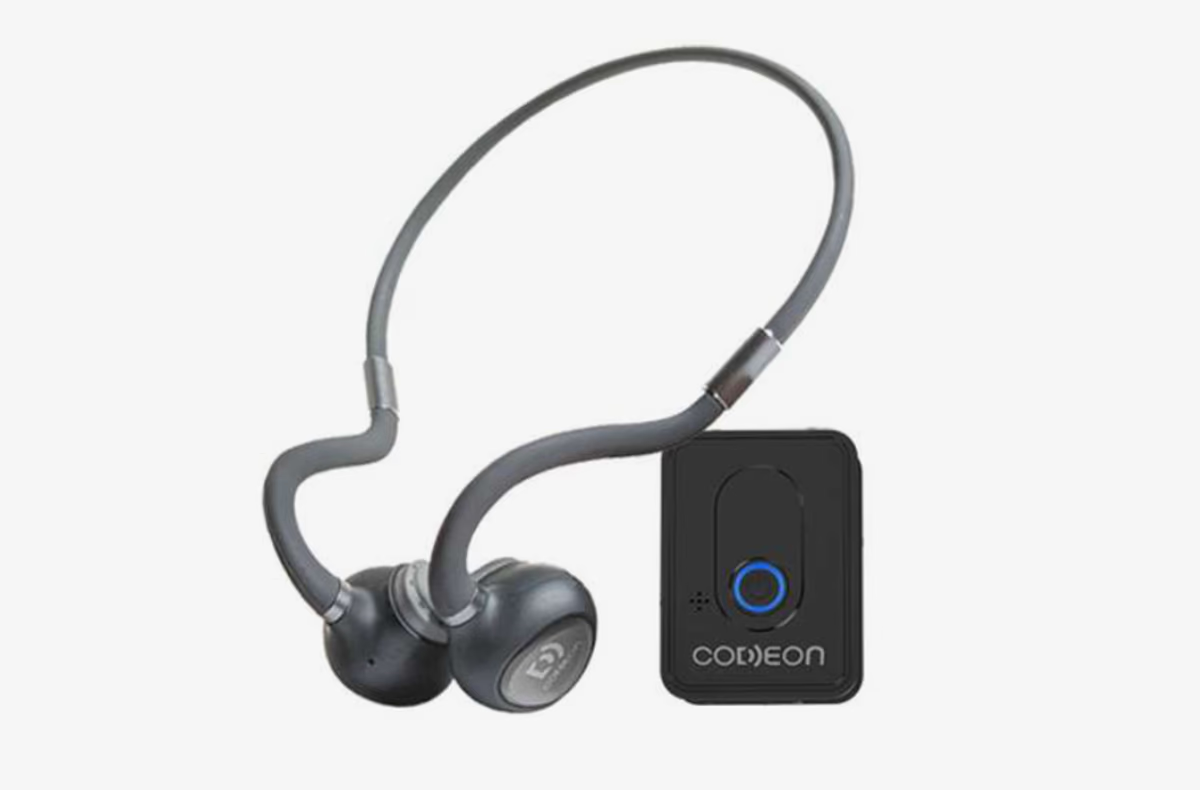 【美品】CODEON 進化版 骨伝導集音器ワイヤレスヘッドホン 耳の穴を塞がない骨伝導の集音器イヤホンで“聞く”をサポート。蒸れない