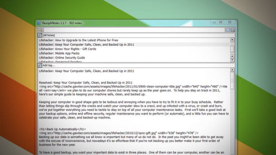 Windows用のSimplenote同期アプリ『ResophNotes』が便利