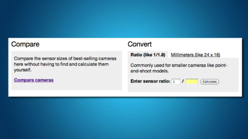 新しいデジカメを探している人必見! 「Sensor-Size」でセンサーサイズの簡単比較ができます