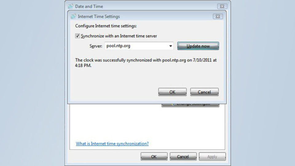 Windowsの時計をなるべく正確に保つ方法