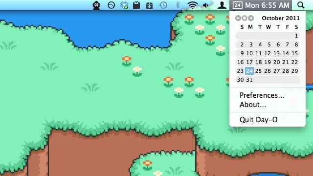 『Day-O』はOS Xのメニューバーの時計からカレンダーが確認できるシンプルすぎるカレンダー