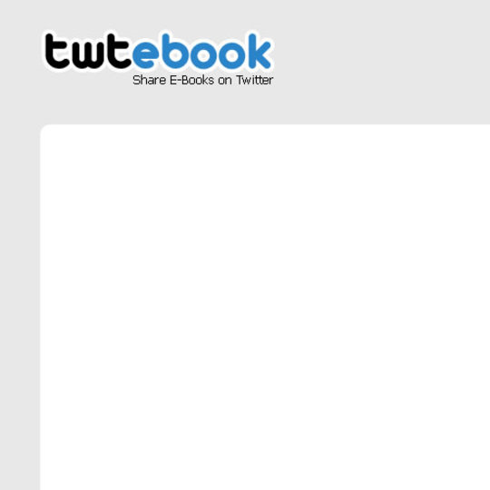 Twitterアカウントを使ってeBook(PDFファイル)を共有できるサービス「Twtebook」