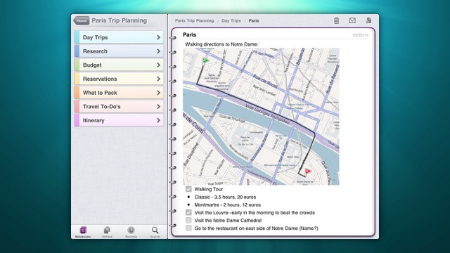 マイクロソフト作成の人気メモ作成ツール『OneNote』のiPad版がついにリリースされました