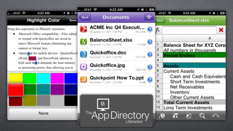 米LH編集部のイチオシのiPhone用Office系アプリセットは『QuickOffice Pro』
