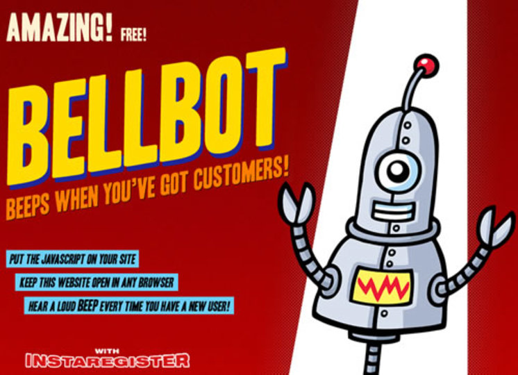 あなたのウェブサイトに誰かが訪れると音で知らせてくれるサービス「Bellbot」