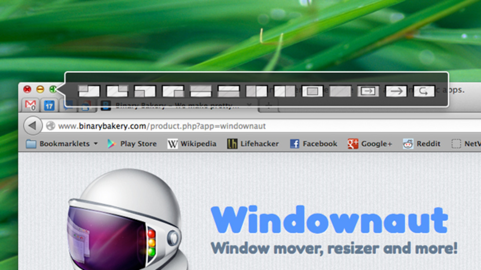 OS Xのタイトルバーボタンをパワーアップ! ウィンドウ管理機能も大量に追加できる『Windownaut』