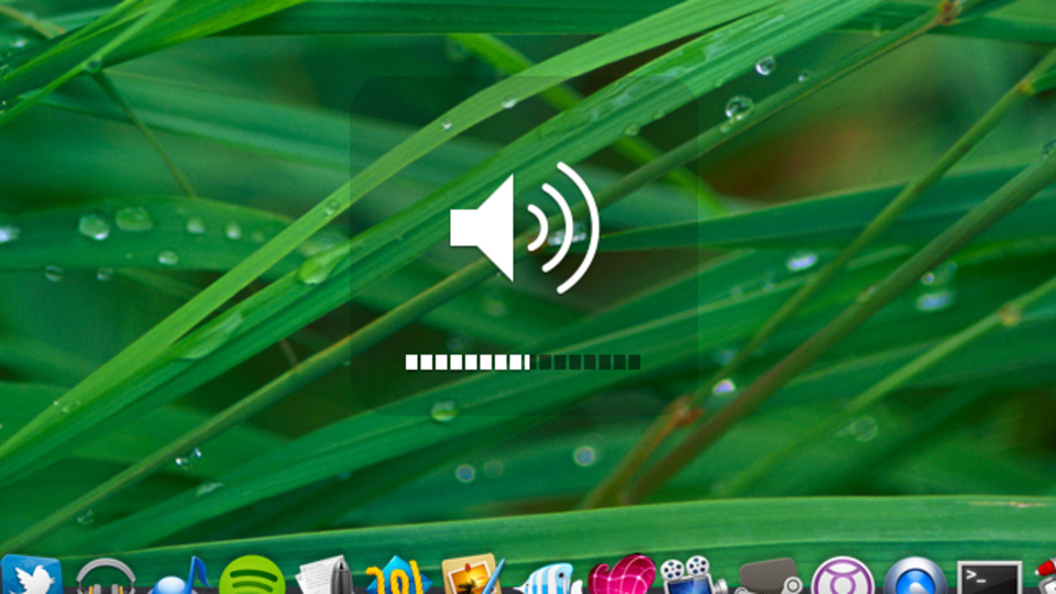 「Shift+Option+音量キー」で、OS Xのボリュームを微調整