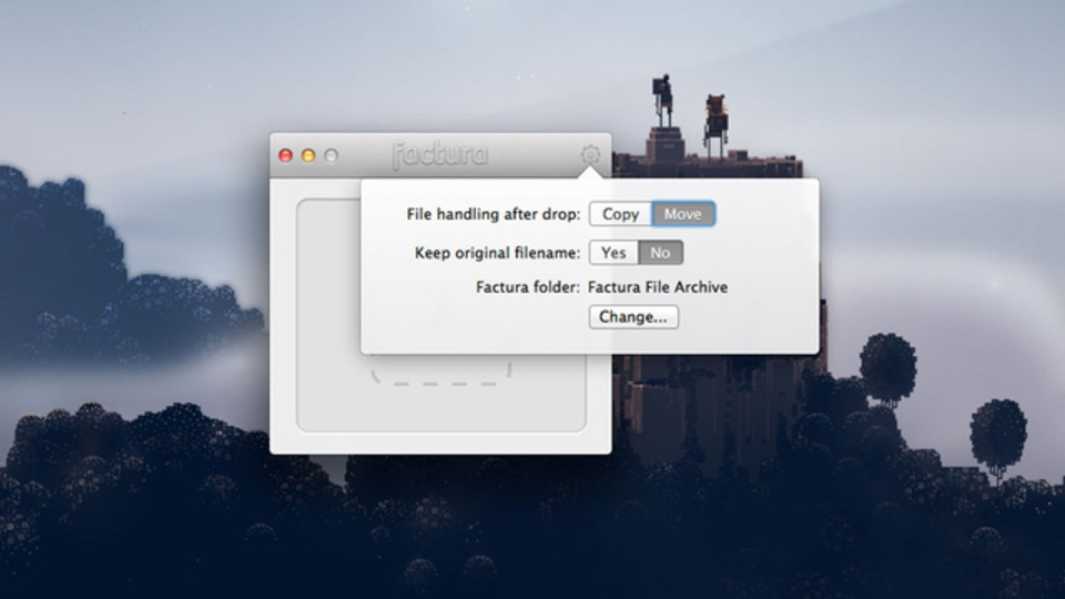 ファイルをドラッグ&ドロップで簡単にアーカイブできるアプリ『Factura』