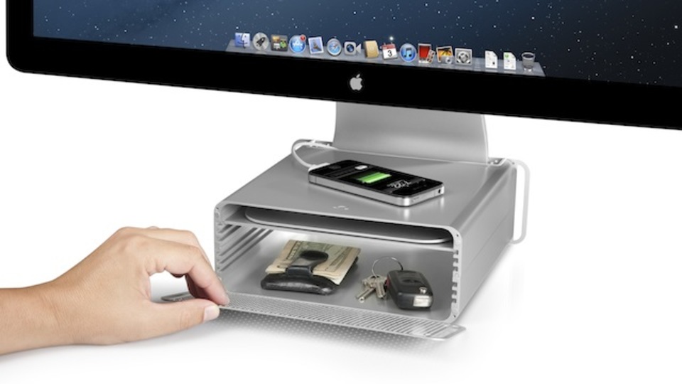 メーカーのMac愛が注がれたiMacにピッタリの高さ調節アクセサリー「HiRise」