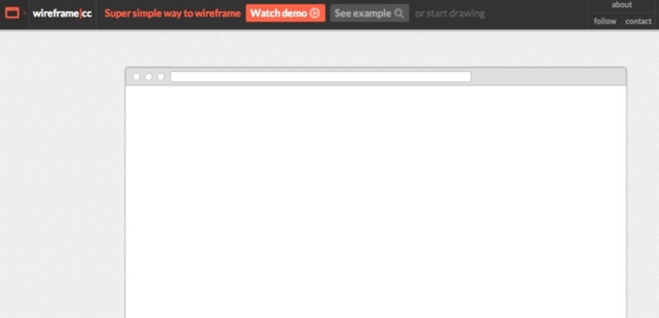 ウェブ上で簡単にワイヤーフレームが描けるサイト「wireframe.cc」