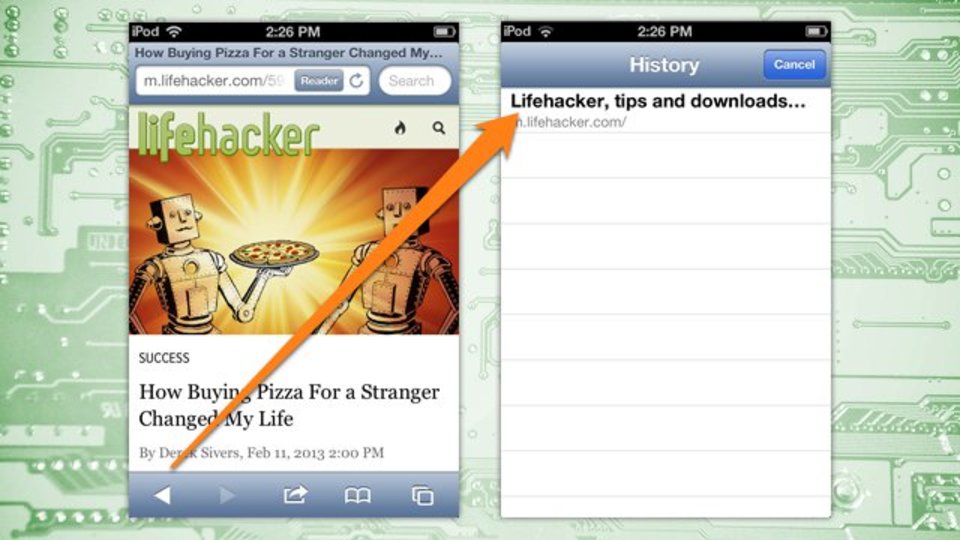 iPhoneで『Safari』の履歴を簡単に呼び出す方法