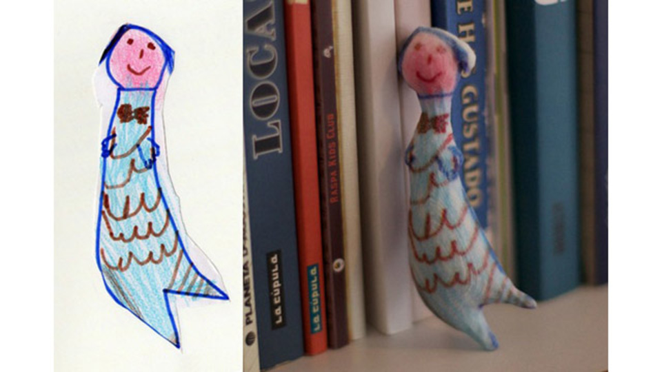 子どもの絵をフィギュア化してくれるサービス「Crayon Creatures」
