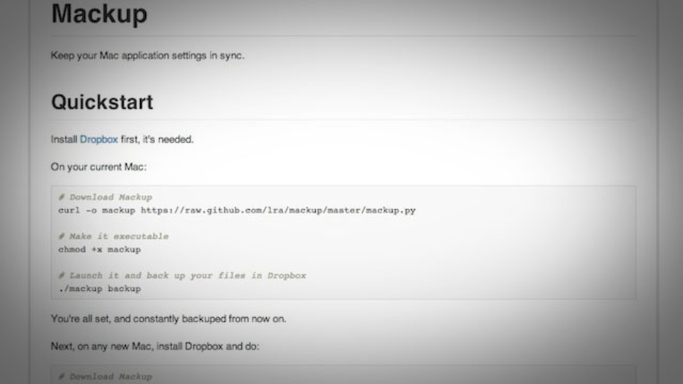 全てのアプリの設定をそのまま新しいMacに移行できる『Mackup』