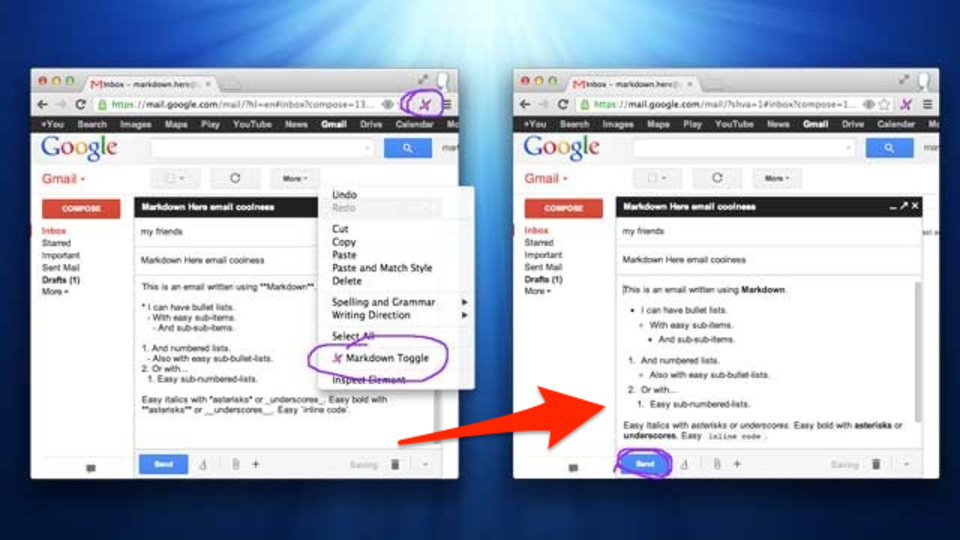 GmailやEvernoteのテキストでもMarkdown! ブラウザ拡張機能『Markdown Here』
