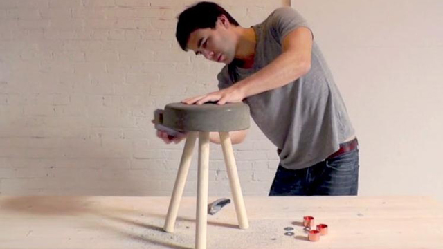 コンクリートが固まったらバケツをはずしてみましょう