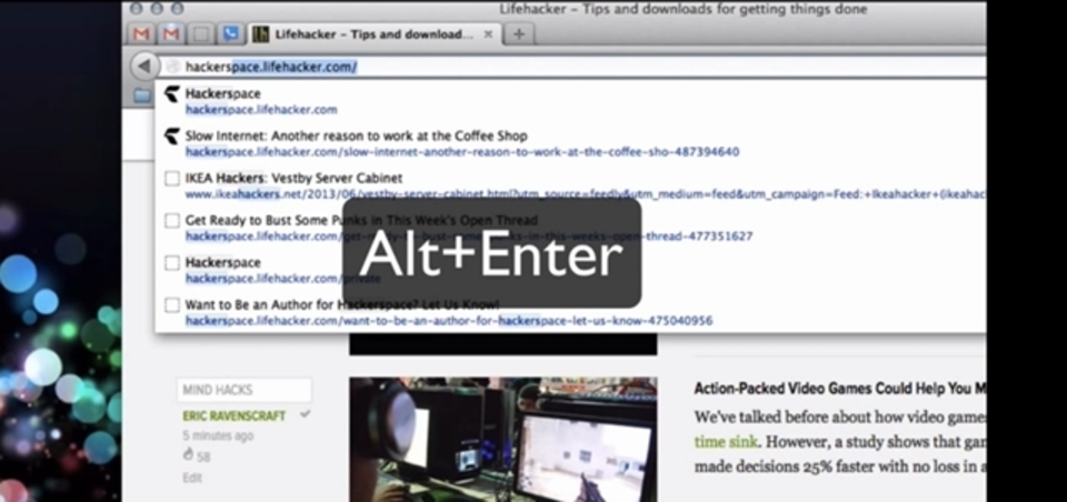 アドレスバーに入力したURLを新規タブで開くショートカットキーは「Alt」+「Enter」