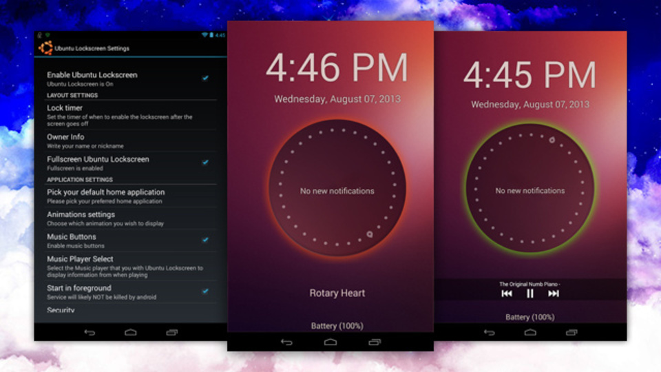 Ubuntuの見映えと通知機能をAndroidで再現『Ubuntu Lockscreen』