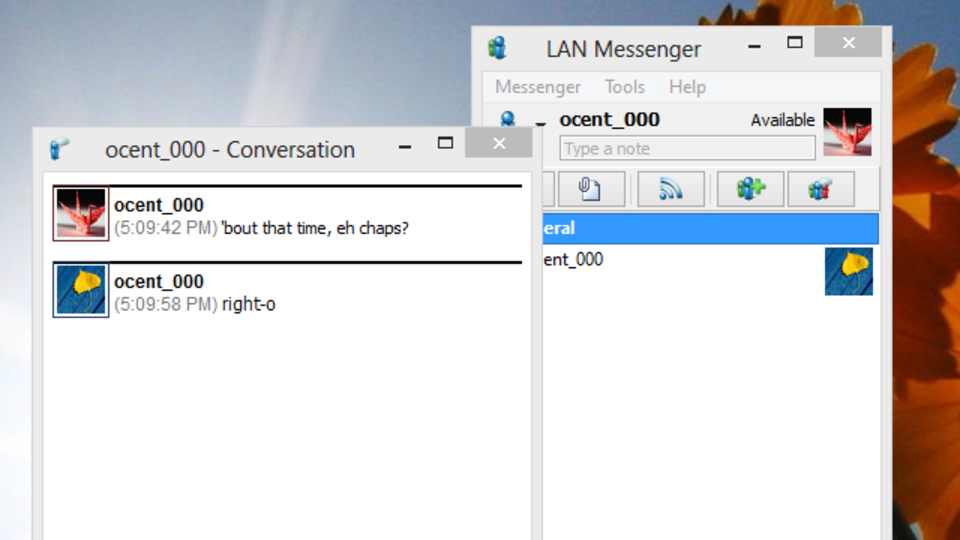 ローカルネットワーク経由でチャットできるIMアプリ『LAN Messenger』