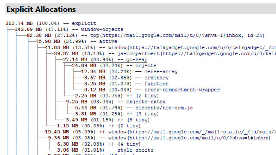 どのアドオンがメモリを占拠しているのかを調べる方法(Firefoxの場合)