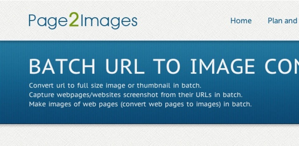 URLを指定したページのスクリーンショットを保存してくれる「Page2Images」