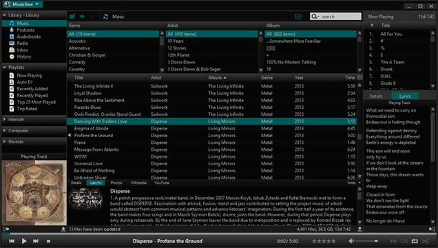 米Lifehacker編集部が徹底討議して決定! Windows版ベスト音楽プレーヤーは「MusicBee」