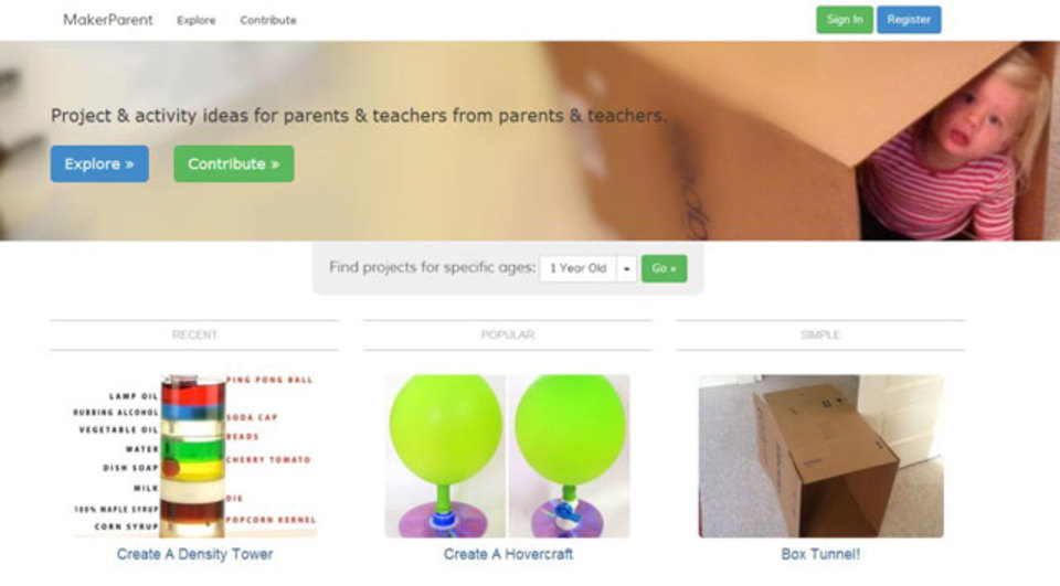 親子のための共同DIYプロジェクトを検索できる「MakerParent」