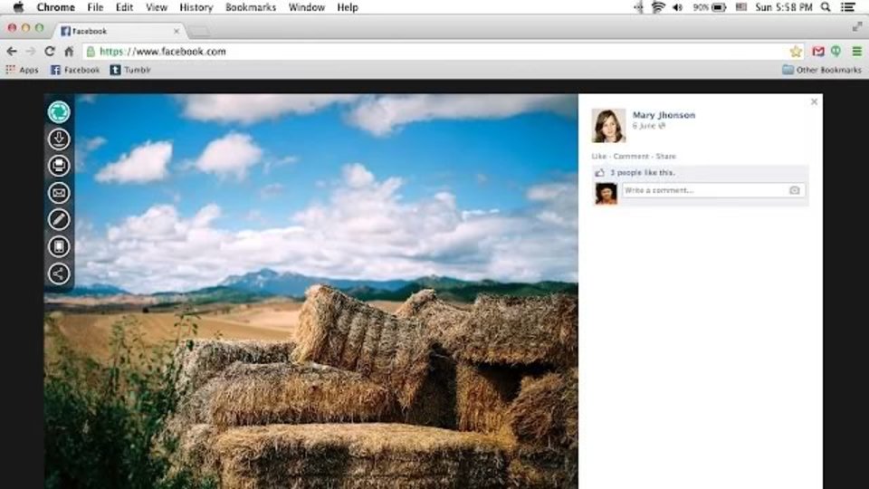 Facebookの写真を加工してダウンロードできるChrome拡張機能「Photon」