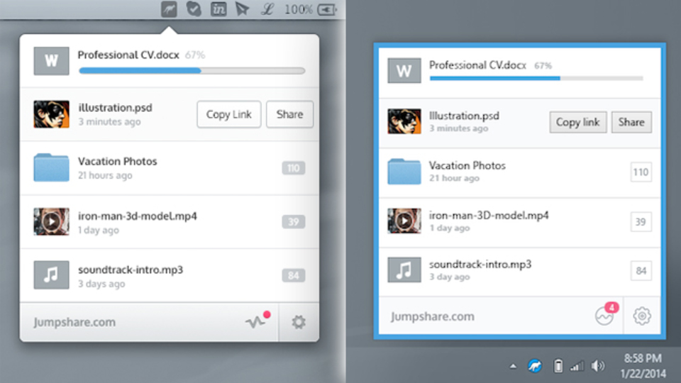 『Jumpshare』でファイル共有がドラッグ&ドロップくらい簡単に