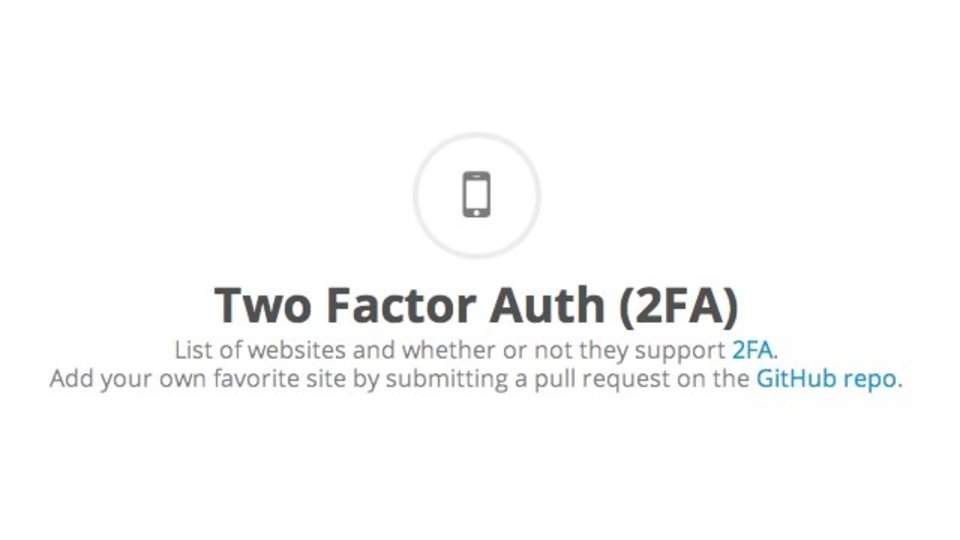 2段階認証をサポートしているウェブサービスかを調べられるサイト「Two Factor Auth」