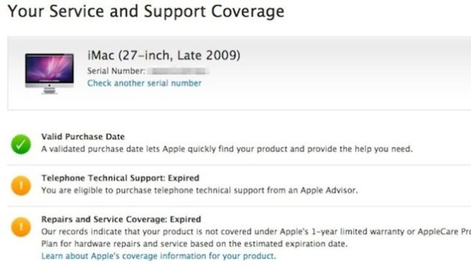 Apple製品の保証期間を簡単に調べる方法