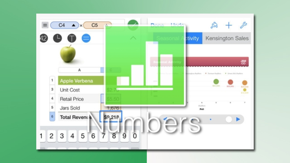 iPhoneユーザーなら『Numbers』できれいな表計算を