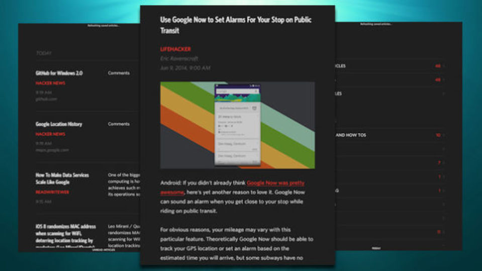ジェスチャー操作のRSSリーダー「Unread」がiPadアプリで登場
