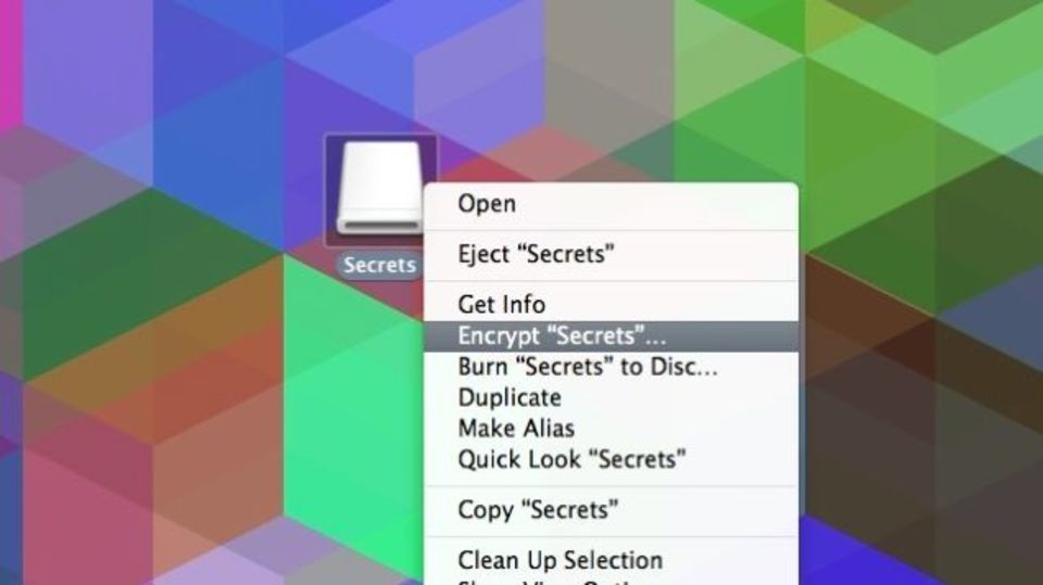 Finderを使ってワンクリックでUSBメモリーを暗号化する方法