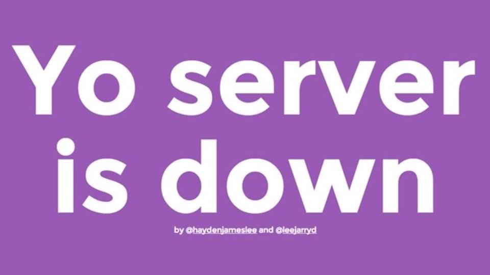 指定したウェブサービスが落ちたYoと通知してくれる「Yo server is down」