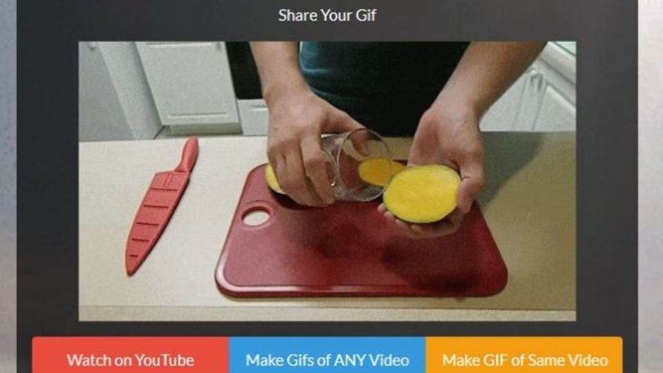 YouTubeリンクに「gif」を加えるだけで動画がGIFデータになる