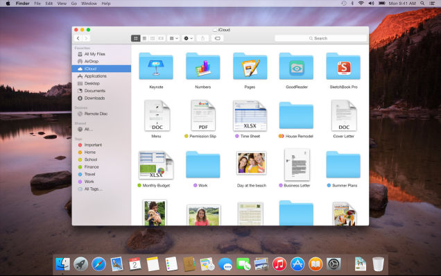 mac os yosemite アップデート