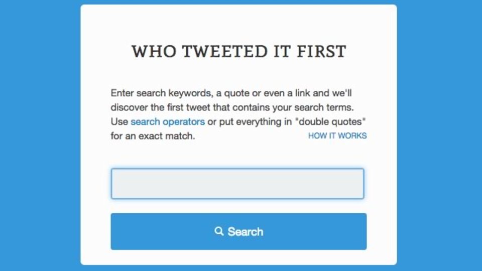 指定したリンクを最初にツイートした人を見つけ出すサイト「First Tweet」