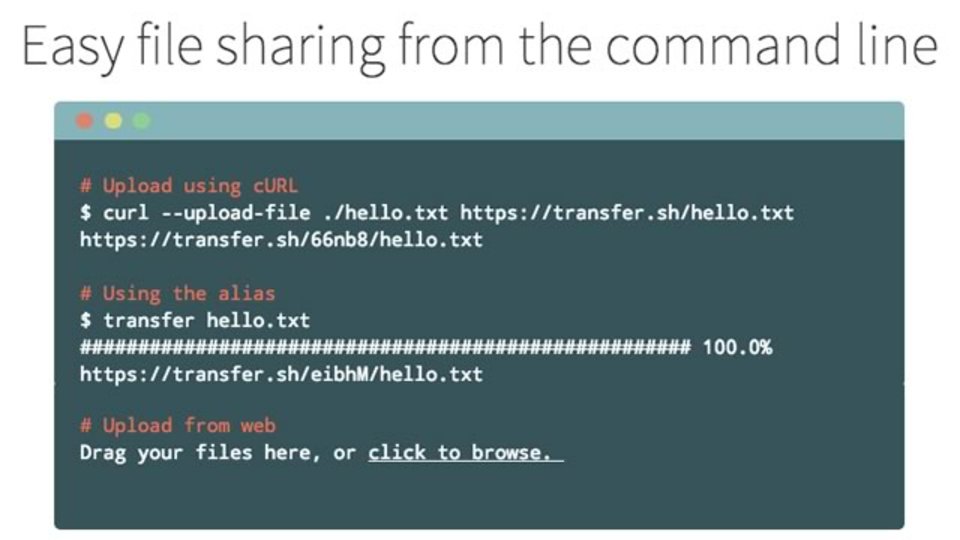 curlでコマンドラインから任意のファイルをアップロードできるサービス「transfer.sh」