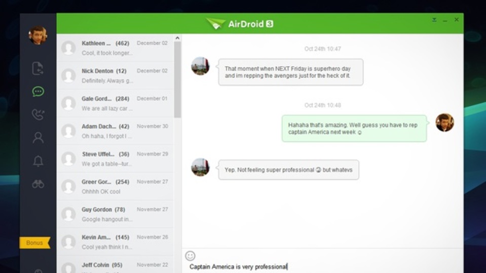 『AirDroid』の最新版登場。Androidスマートフォンの画面をPCから見られる