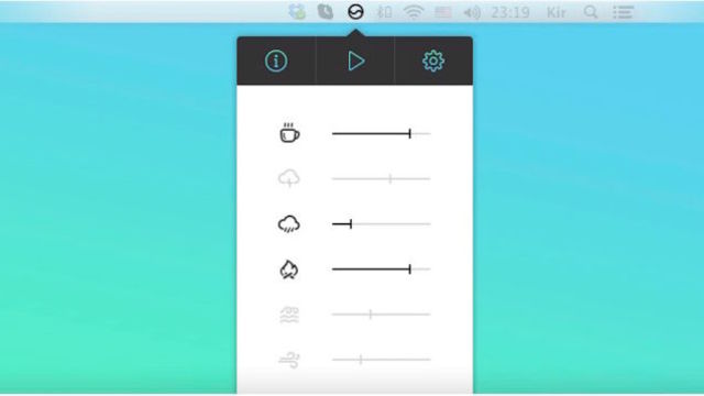 集中力アップが見込めるMac用の環境音アプリ「Noizio」