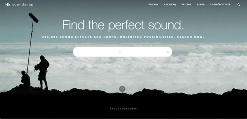 20万種類ものサウンドエフェクトや環境音が手に入るサイト「soundsnap」