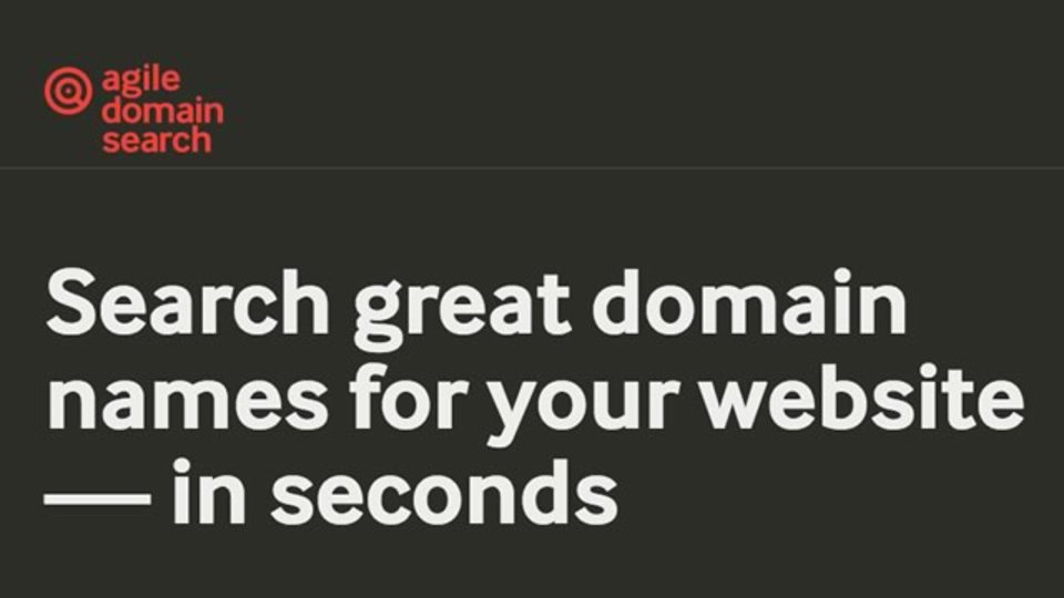 指定したキーワードを含む空きドメインを探してくれるサイト「Agile Domain Search」