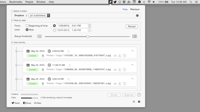『Revisions』でMacのDropboxの履歴がひと目でわかる