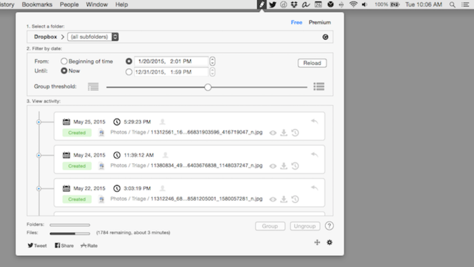 『Revisions』でMacのDropboxの履歴がひと目でわかる