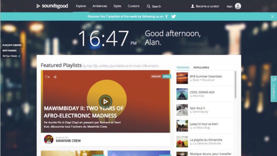 人間がキュレーションする新しい音楽サービス『Soundsgood』