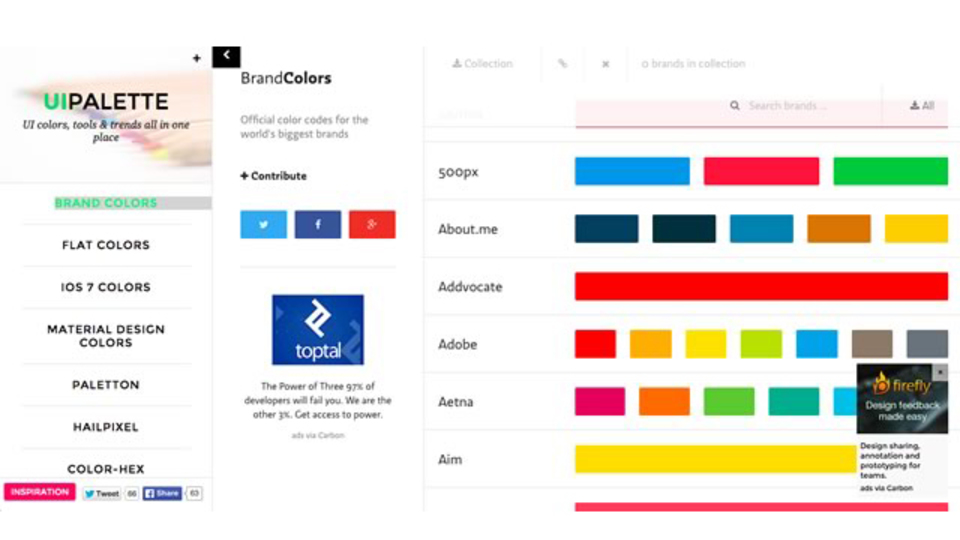 配色を考えるときに便利なサービスをまとめたサイト「UIPALETTE」