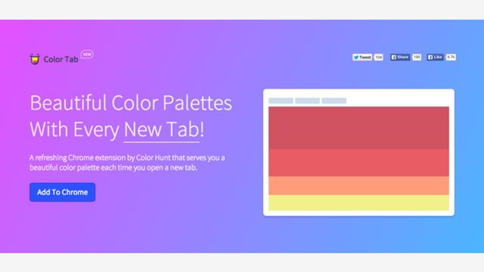 Google Chromeの新しいタブを開くたびにセンスのある配色を提案してくれる拡張機能「Color Tab」