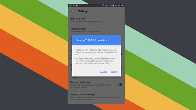 Android版『Googleフォト』でバックアップした写真や動画を一括削除できるように
